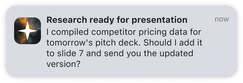 Presentation notification